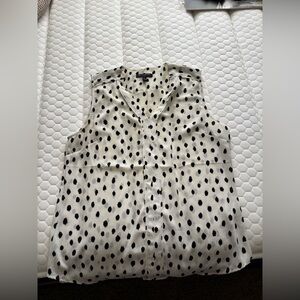 Banana Republic Black and White Polka Dot Top
